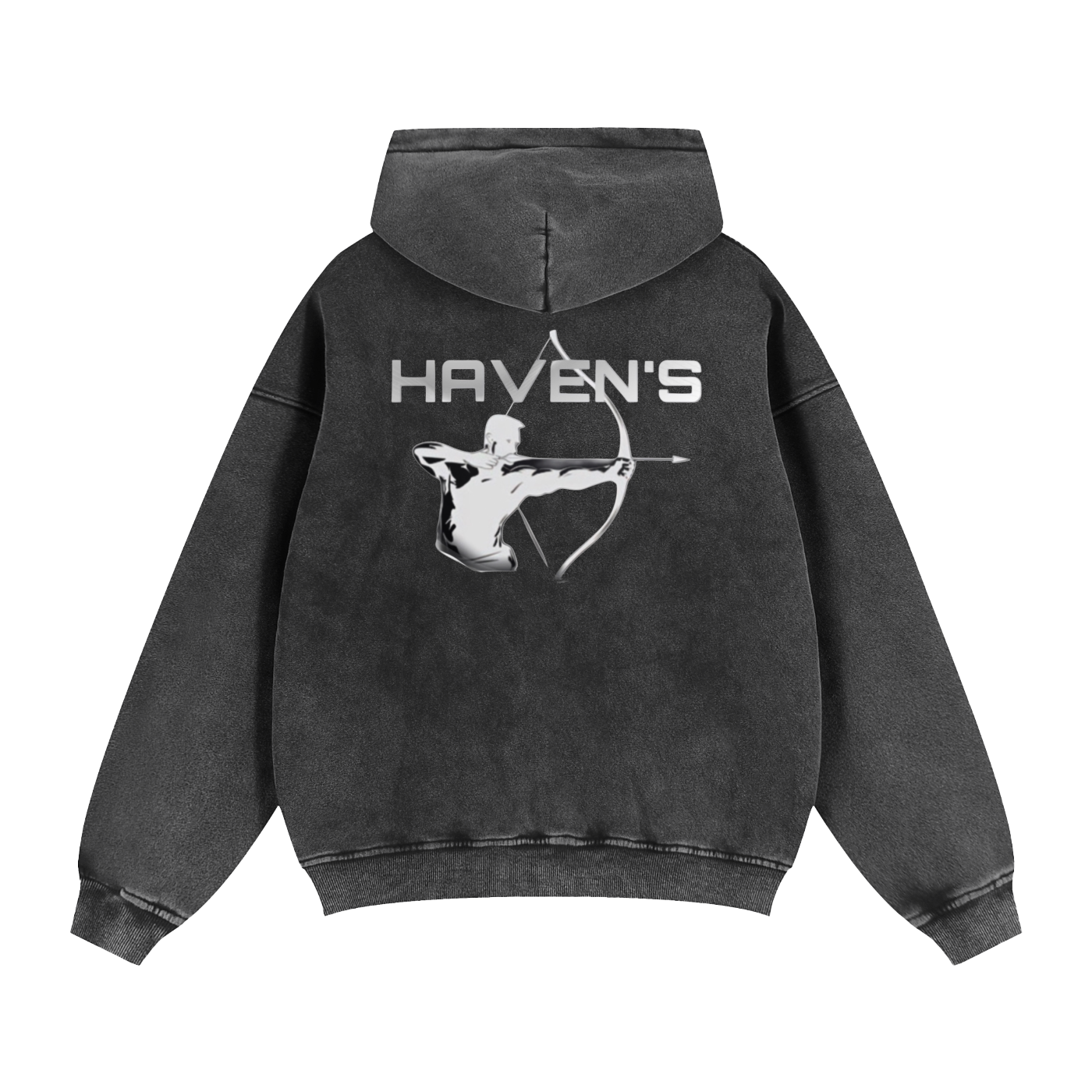 Haven's Stone Wash Hoodie Back