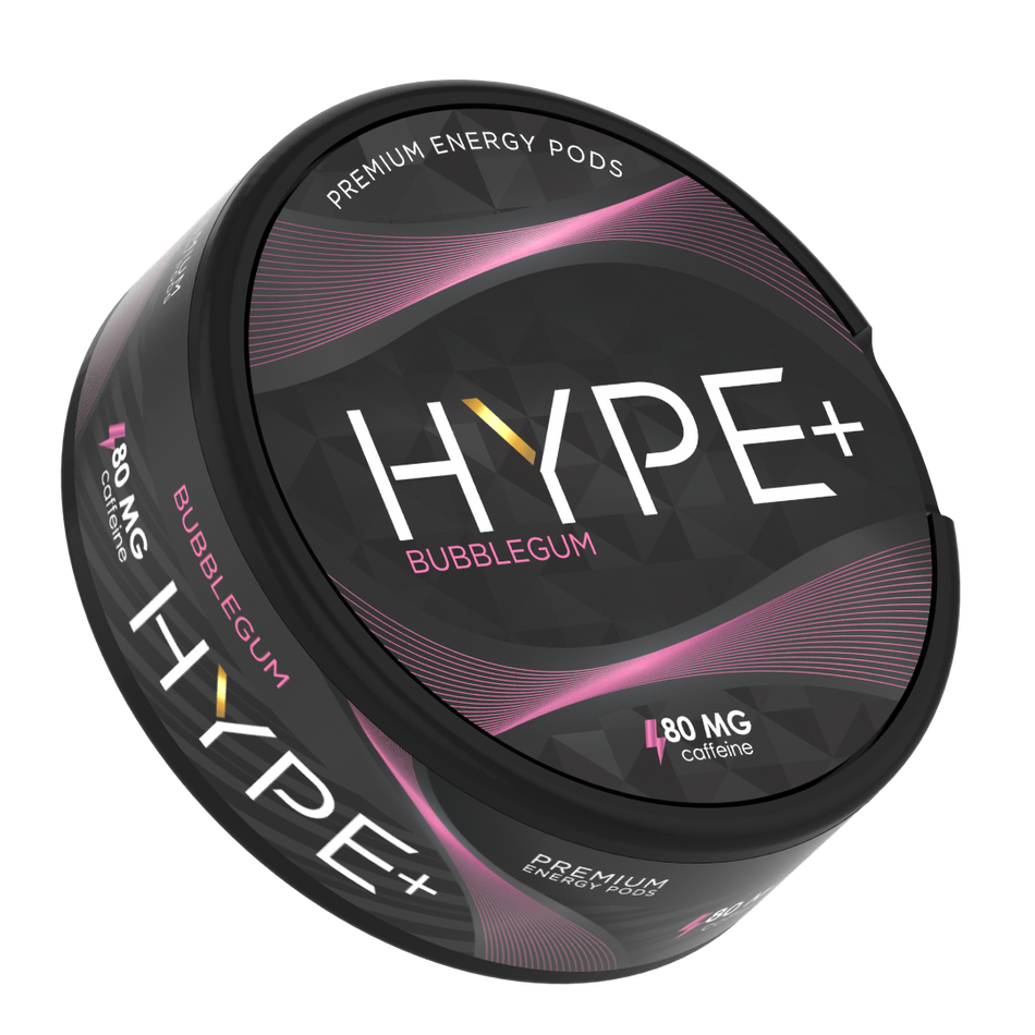Hype+ - Bubble Gum Caffeine Pouches (80mg)