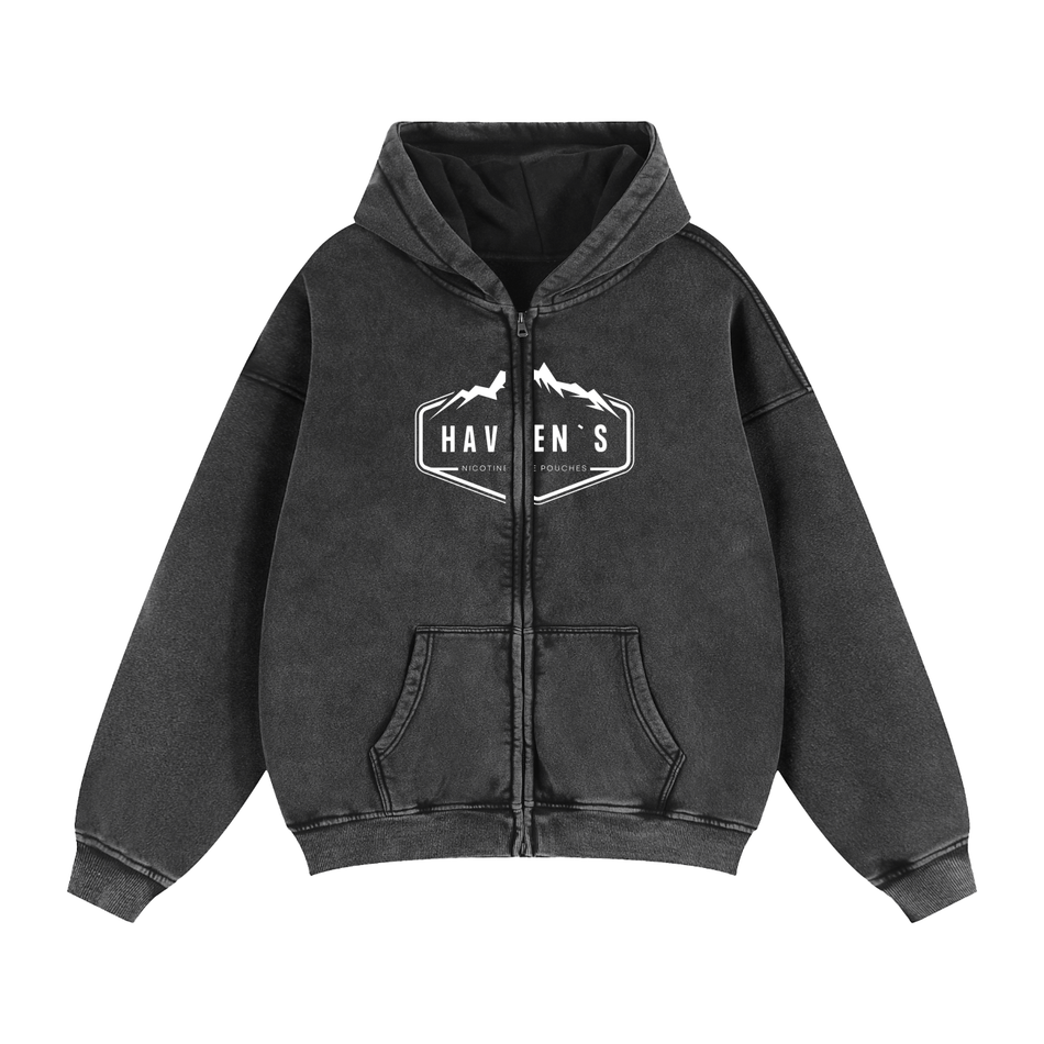 Zip-Through Boxy Fleece Hoodie