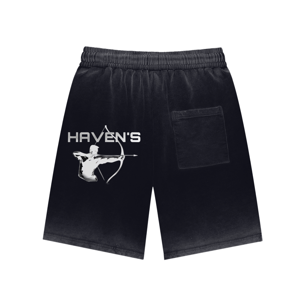 Haven's Stonewash Black shorts Back